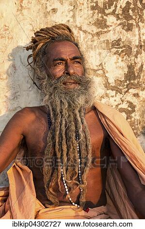 Stock Photo - Sadhu, holy man, Khania-Balaji, Jaipur, Rajasthan, India, Asia. Fotosearch