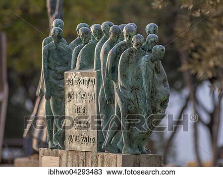 Stock Image - Sculpture group, Holocaust memorial, Yad Vashem memorial, Jerusalem, Israel, Asia. Fotosearch