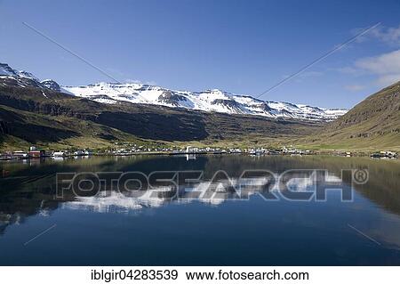 Seydisfjordur, Iceland, Europe View Large Photo Image Stock Photo - Seydisfjordur, Iceland, Europe. Fotosearch