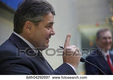 Stock Photo - Sigmar Gabriel, SPD, Federal Minister of Economy and Energy, events of the Chamber of Crafts, Koblenz, Rhineland-Palatinate, Germany, Europe. Fotosearch