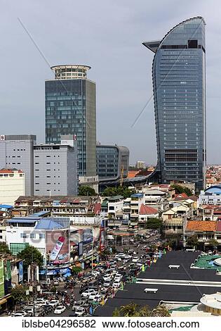 Skyline with Canadia Bank and Vattanac Capital Tower, cityscape, Phnom Penh, Cambodia, Asia View Large Photo Image Stock Image - Skyline with Canadia Bank and Vattanac Capital Tower, cityscape, Phnom Penh, Cambodia, Asia. Fotosearch