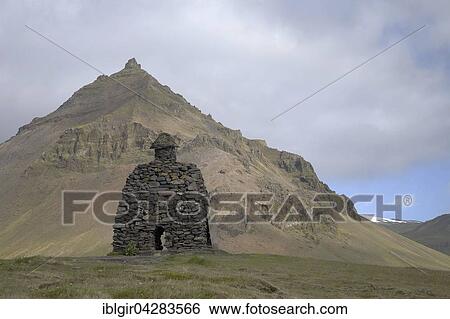 Statue, Bardur Snaefellsas, Arnarstapi, Iceland, Europe View Large Photo Image Stock Photograph - Statue, Bardur Snaefellsas, Arnarstapi, Iceland, Europe. Fotosearch