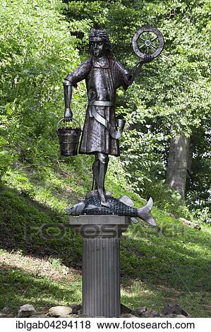Stock Photo - Statue of Germanic god Krodo at Harzburg Castle, also Grosse Harzburg Castle, Bad Harzburg, Harz, Lower Saxony, Germany, Europe. Fotosearch