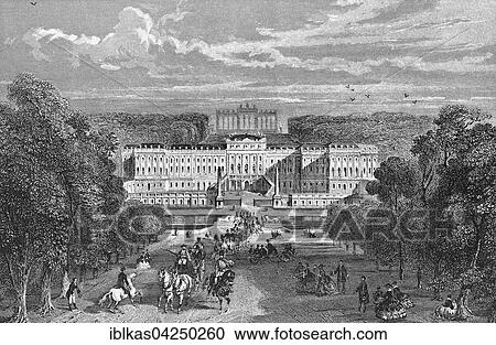 Steel engraving, Schonbrunn Palace, Belvedere around 1830, Vienna, Austria, Europe View Large Photo Image Stock Image - Steel engraving, Schonbrunn Palace, Belvedere around 1830, Vienna, Austria, Europe. Fotosearch