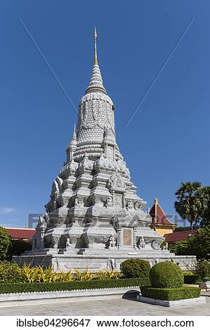 Stock Photo - Stupa of King Norodom, Pagoda, Royal Palace, Phnom Penh, Cambodia, Asia. Fotosearch