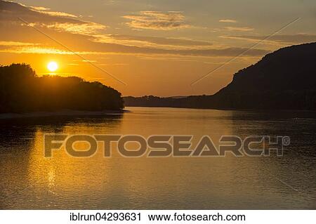 Sunset over the Danube, between Budapest and Visegrad, Hungary, Europe View Large Photo Image Stock Image - Sunset over the Danube, between Budapest and Visegrad, Hungary, Europe. Fotosearch