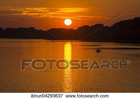 Sunset over the Danube, between Budapest and Visegrad, Hungary, Europe View Large Photo Image Stock Photo - Sunset over the Danube, between Budapest and Visegrad, Hungary, Europe. Fotosearch