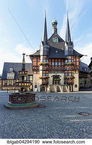 Town Hall, Wernigerode, Harz, Saxony-Anhalt, Germany, Europe View Large Photo Image Stock Image - Town Hall, Wernigerode, Harz, Saxony-Anhalt, Germany, Europe. Fotosearch