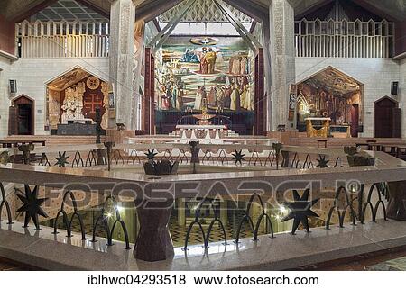Upper Church, Catholic Basilica of the Annunciation, Nazareth, Israel, Asia View Large Photo Image Stock Photo - Upper Church, Catholic Basilica of the Annunciation, Nazareth, Israel, Asia. Fotosearch
