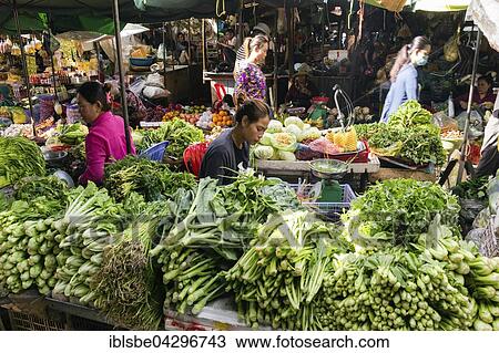 Vegetable stand in a market in Phnom Penh, Cambodia, Asia View Large Photo Image Stock Image - Vegetable stand in a market in Phnom Penh, Cambodia, Asia. Fotosearch