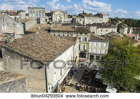 View across the historic centre, Saint Emilion, Departement Gironde, France, Europe View Large Photo Image Picture - View across the historic centre, Saint Emilion, Departement Gironde, France, Europe. Fotosearch