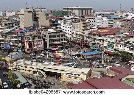 View of bus station and historic centre from Sorya Shopping Centre, city view, Phnom Penh, Cambodia, Asia View Large Photo Image Stock Photo - View of bus station and historic centre from Sorya Shopping Centre, city view, Phnom Penh, Cambodia, Asia. Fotosearch