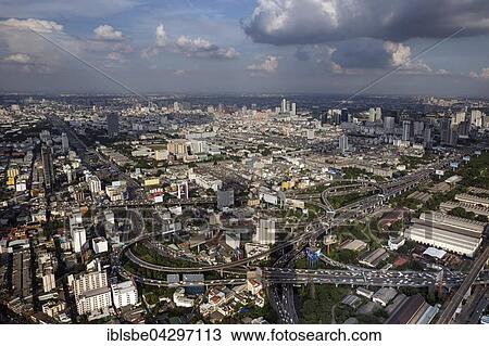 View of city from Baiyoke Tower, expressway, city highway, Bangkok, Thailand, Asia View Large Photo Image Stock Image - View of city from Baiyoke Tower, expressway, city highway, Bangkok, Thailand, Asia. Fotosearch
