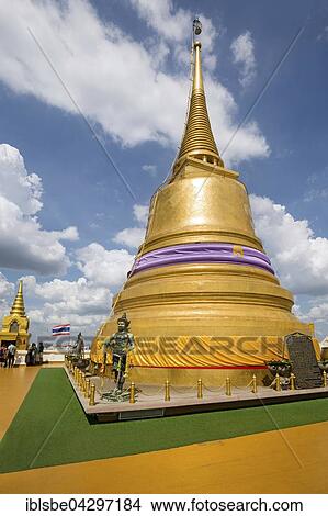 Wat Saket, Golden Mount Temple, Phu Khao Thong, golden chedi, Bangkok, Thailand, Asia View Large Photo Image Picture - Wat Saket, Golden Mount Temple, Phu Khao Thong, golden chedi, Bangkok, Thailand, Asia. Fotosearch