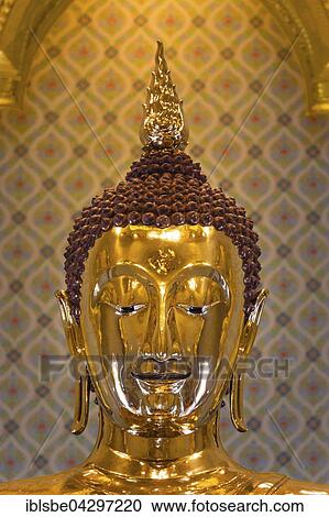 Wat Traimit Temple, Golden Buddha head, Phra Maha Suwan Patimakon Phuttha, Trimitr, Bangkok, Thailand, Asia View Large Photo Image Stock Image - Wat Traimit Temple, Golden Buddha head, Phra Maha Suwan Patimakon Phuttha, Trimitr, Bangkok, Thailand, Asia. Fotosearch
