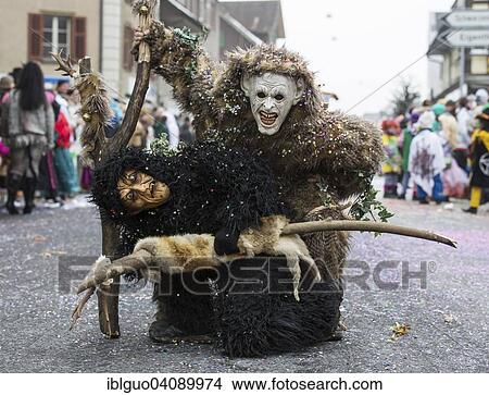Witches couple at 38. Motteri-Fasnachtsumzug parade in Malters, Lucerne, Switzerland, Europe View Large Photo Image Picture - Witches couple at 38. Motteri-Fasnachtsumzug parade in Malters, Lucerne, Switzerland, Europe. Fotosearch