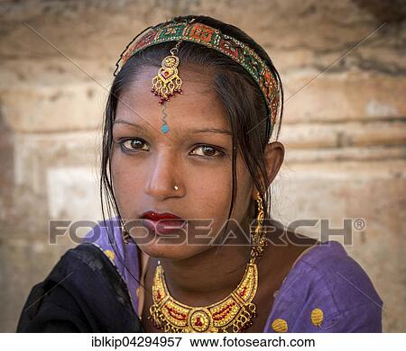 Young woman, portrait, Pushkar, Rajasthan, India, Asia View Large Photo Image Stock Photo - Young woman, portrait, Pushkar, Rajasthan, India, Asia. Fotosearch