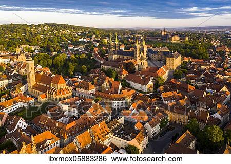 Aerial view, Bamberg Cathedral with new residence, Bamberg, Upper Franconia, Bavaria, Germany, Europe View Large Photo Image Stock Photograph - Aerial view, Bamberg Cathedral with new residence, Bamberg, Upper Franconia, Bavaria, Germany, Europe. Fotosearch