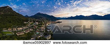Aerial view, Menaggio in the morning, Lake Como, Lago di Como, Province of Como, Lombardy, Italy, Europe View Large Photo Image Stock Photo - Aerial view, Menaggio in the morning, Lake Como, Lago di Como, Province of Como, Lombardy, Italy, Europe. Fotosearch