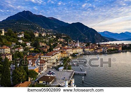 Aerial view, Menaggio in the morning, Lake Como, Lago di Como, Province of Como, Lombardy, Italy, Europe View Large Photo Image Stock Photo - Aerial view, Menaggio in the morning, Lake Como, Lago di Como, Province of Como, Lombardy, Italy, Europe. Fotosearch