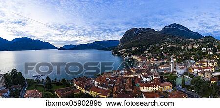 Aerial view, Menaggio in the morning, Lake Como, Lago di Como, Province of Como, Lombardy, Italy, Europe View Large Photo Image Stock Photography - Aerial view, Menaggio in the morning, Lake Como, Lago di Como, Province of Como, Lombardy, Italy, Europe. Fotosearch