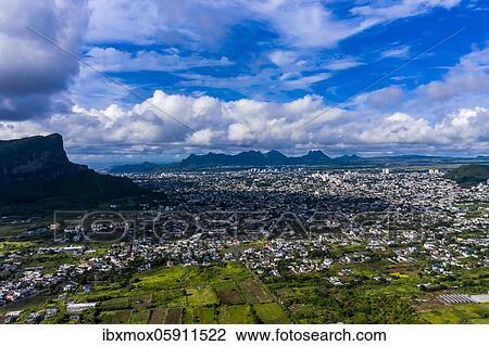 Aerial view, Mount Corps de Grande and Mont Saint Pierre, sugar cane fields, Black River region, in the background the villages Vacoas-Phönix and Quatre Bornes, Mauritius, Africa View Large Photo Image Stock Image - Aerial view, Mount Corps de Grande and Mont Saint Pierre, sugar cane fields, Black River region, in the background the villages Vacoas-Phönix and Quatre Bornes, Mauritius, Africa. Fotosearch