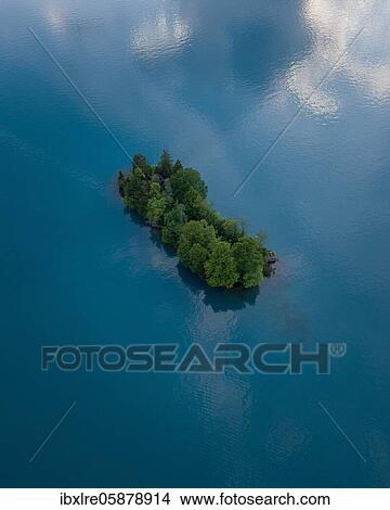 Aerial view, small island in Lake Brienz, Bernese Oberland, Switzerland, Europe View Large Photo Image Picture - Aerial view, small island in Lake Brienz, Bernese Oberland, Switzerland, Europe. Fotosearch