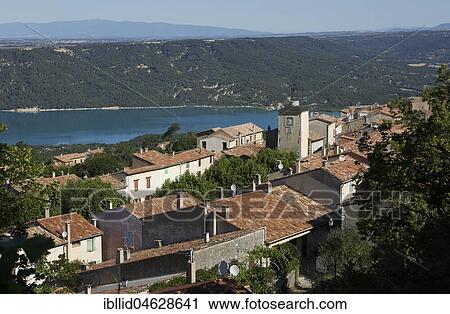 Aiguines, Le Verdon, Gorges du Verdon, Département Alpes-de-Haute-Provence, France, Europe View Large Photo Image Stock Image - Aiguines, Le Verdon, Gorges du Verdon, Département Alpes-de-Haute-Provence, France, Europe. Fotosearch