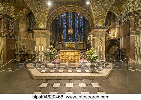 Altar room in the Aachen Cathedral, Aachen, North Rhine-Westphalia, Germany, Europe View Large Photo Image Stock Photo - Altar room in the Aachen Cathedral, Aachen, North Rhine-Westphalia, Germany, Europe. Fotosearch