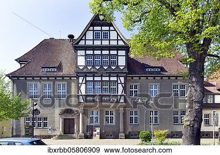 Stock Photo - Altes district court heute Kultur- und Veranstaltungszentrum, Petershagen, East Westphalia, North Rhine-Westphalia, Germany, Europe. Fotosearch