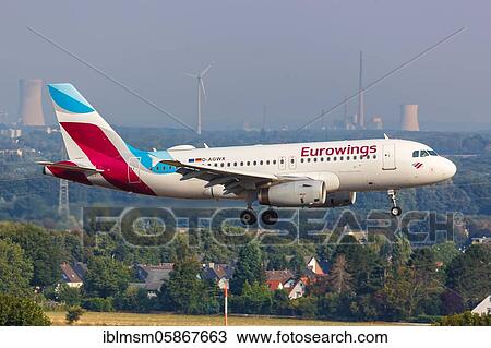 An Airbus A319 aircraft of Eurowings with the registration D-AGWX at Dortmund Airport (DTM), Dortmund, Germany, Europe View Large Photo Image Stock Image - An Airbus A319 aircraft of Eurowings with the registration D-AGWX at Dortmund Airport (DTM), Dortmund, Germany, Europe. Fotosearch