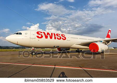 An Airbus A330-300 aircraft of Swiss with the registration HB-JHE at Zurich Airport (ZRH) in the, Zurich, Switzerland, Europe View Large Photo Image Stock Photo - An Airbus A330-300 aircraft of Swiss with the registration HB-JHE at Zurich Airport (ZRH) in the, Zurich, Switzerland, Europe. Fotosearch