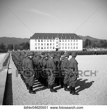 Stock Image - Approx. 1939, 1941, training Wehrmacht, original caption: 1941 Battalion, hand-over Offenburg, Germany, Europe. Fotosearch