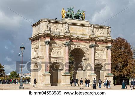 Arc de Triomphe du Carrousel, small triumphal arch, Tuilery garden, Paris, France, Europe View Large Photo Image Stock Photo - Arc de Triomphe du Carrousel, small triumphal arch, Tuilery garden, Paris, France, Europe. Fotosearch