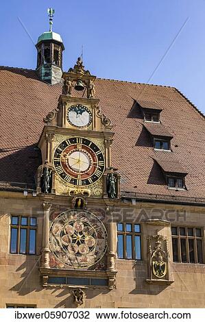 Art clock at the historical town hall, astronomical clock, moon phase clock, zodiac clock, Heilbronn, Baden-Württemberg, Germany, Europe View Large Photo Image Stock Image - Art clock at the historical town hall, astronomical clock, moon phase clock, zodiac clock, Heilbronn, Baden-Württemberg, Germany, Europe. Fotosearch
