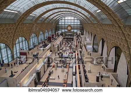 Stock Photo - Art Museum Musée d' Orsay, interior view, Paris, France, Europe. Fotosearch
