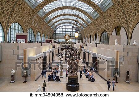 Stock Photo - Art Museum Musée d' Orsay, interior view, Paris, France, Europe. Fotosearch