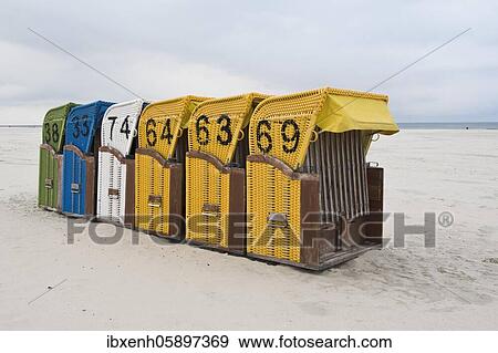Assembled beach chairs, Juist, Lower Saxony, Germany, Europe View Large Photo Image Stock Photo - Assembled beach chairs, Juist, Lower Saxony, Germany, Europe. Fotosearch
