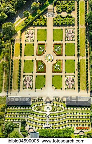 Stock Photograph - Baroque garden, Museum Kloster Kamp, Kamp-Lintfort, Kamp-Lintfort, Lower Rhine, North Rhine-Westphalia, Germany, Europe. Fotosearch