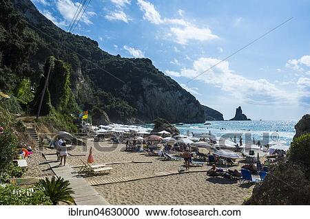 Beach of Agios Gordios, Corfu, Ionian islands, Greece, Europe View Large Photo Image Stock Image - Beach of Agios Gordios, Corfu, Ionian islands, Greece, Europe. Fotosearch