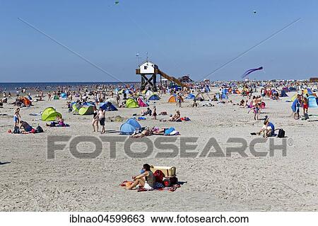 Beach, Sankt Peter-Ording, North Frisia, Schleswig-Holstein, Germany, Europe View Large Photo Image Stock Image - Beach, Sankt Peter-Ording, North Frisia, Schleswig-Holstein, Germany, Europe. Fotosearch