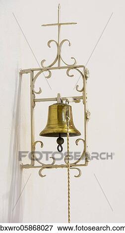 Stock Photo - Bell at a church, Lohne, Lower Saxony, Germany, Europe. Fotosearch