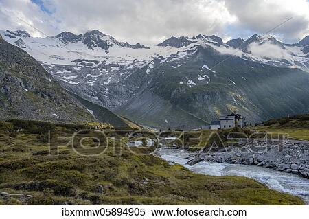 Bergbach, Zemmbach, in the back Little Mörchner and Zsigmondyspitze, snow-covered mountains, Berliner Höhenweg, Zillertaler Alps, Zillertal, Tyrol, Austria, Europe View Large Photo Image Stock Photography - Bergbach, Zemmbach, in the back Little Mörchner and Zsigmondyspitze, snow-covered mountains, Berliner Höhenweg, Zillertaler Alps, Zillertal, Tyrol, Austria, Europe. Fotosearch