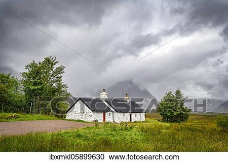 Black Rock Cottage, behind the Buachaille Etive Mor, Glen Coe, Rannoch Moor, West Highlands, Scotland, Great Britain View Large Photo Image Stock Image - Black Rock Cottage, behind the Buachaille Etive Mor, Glen Coe, Rannoch Moor, West Highlands, Scotland, Great Britain. Fotosearch