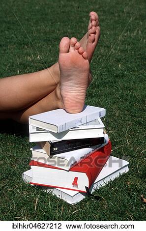 Books as footrest, Berlin, Germany, Europe View Large Photo Image Stock Image - Books as footrest, Berlin, Germany, Europe. Fotosearch