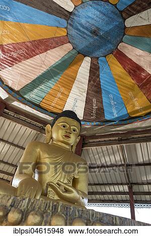 Stock Photo - Buddha Statue at Latsay Kan Pagoda, Mrauk U, Burma, Myanmar, Asia. Fotosearch