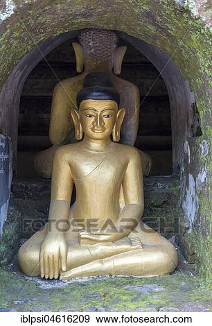 Buddha statue in niche at Shitthaung Paya, Mrauk U, Burma, Myanmar, Asia View Large Photo Image Stock Photo - Buddha statue in niche at Shitthaung Paya, Mrauk U, Burma, Myanmar, Asia. Fotosearch
