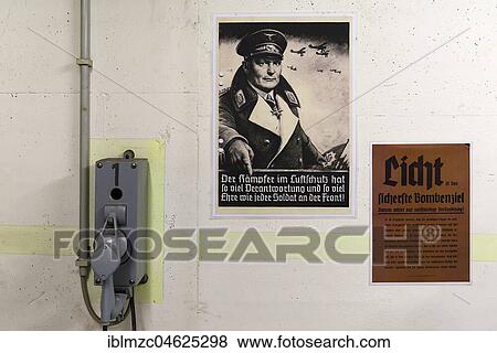 Bunker telephone and poster of Göring from a civil air-raid shelter in World War II, Nuremberg, Middle Franconia, Bavaria, Germany, Europe View Large Photo Image Stock Photo - Bunker telephone and poster of Göring from a civil air-raid shelter in World War II, Nuremberg, Middle Franconia, Bavaria, Germany, Europe. Fotosearch