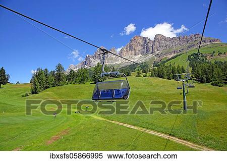 Cable car to the Paolina Hut with view to the Catinaccio, Dolomites, South Tyrol, Italy, Europe View Large Photo Image Stock Photography - Cable car to the Paolina Hut with view to the Catinaccio, Dolomites, South Tyrol, Italy, Europe. Fotosearch