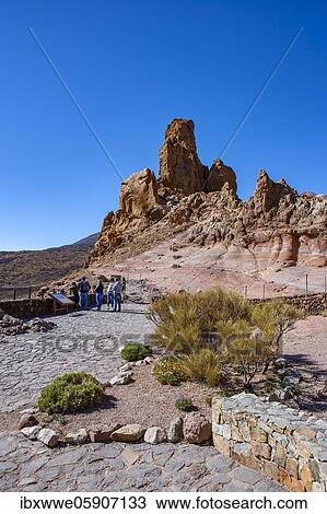 Stock Image - Canadas del Teide National Park, Roques de Garcia, Tenerife, Canary Islands, Spain, Europe. Fotosearch